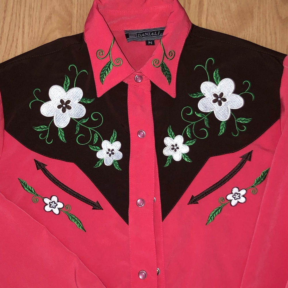 Vintage Denali Western Shirt (M) Hot Pink